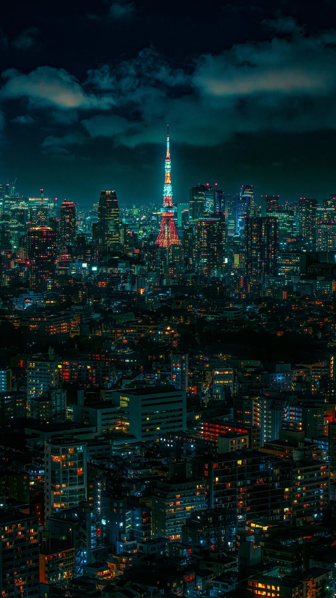 Tokyo Midnight displayed as a phone wallpaper